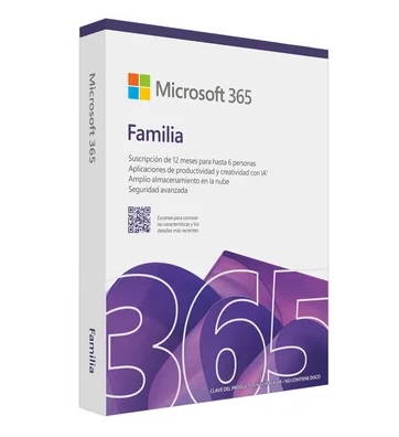  MICROSOFT 365 FAMILY, MEDIALESS RETAIL BOX - 1 YEAR SUBSCRIPTION  